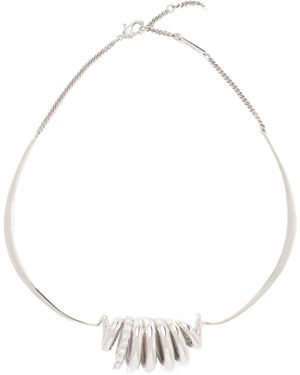 Rabanne Tone And Crystal Choker - White