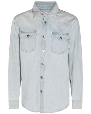 Bottega Veneta Extra Bleached Denim Overshirt - Blue