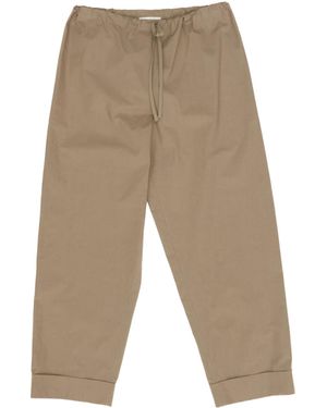 The Row Delano Elastic Drawstring Waist Trousers - Natural