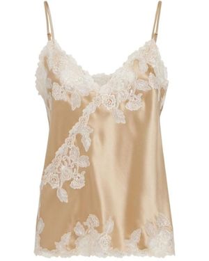 By Malene Birger Madeleine Satin Lace Camisole - Natural
