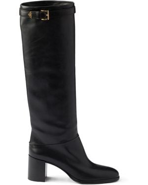 Prada Leather Boots - Black