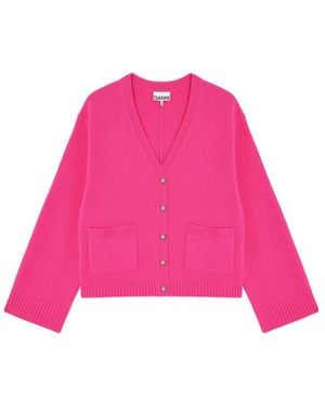 Ganni Classic Cardigan - Pink