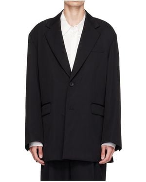 Ssstein Oversized Single-Breasted Suit Jacket - Black