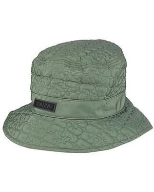 Ganni Solid Color Fisherman Hat - Green
