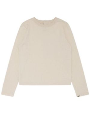 Extreme Cashmere Lizzy Long-Sleeve Knitted Top - Natural