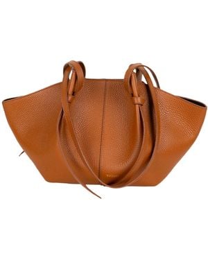 Yuzefi Mochi Top Handle Bag - Brown