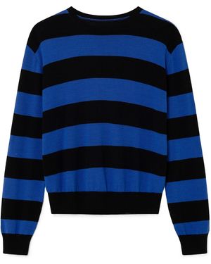 GIMAGUAS Striped Knit Top - Blue