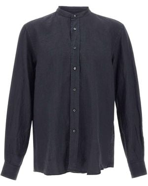 Aspesi Bruce Band-Collar Shirt - Blue