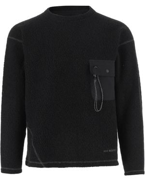 and wander Logo Detailed Crewneck Sweatshirt - Black
