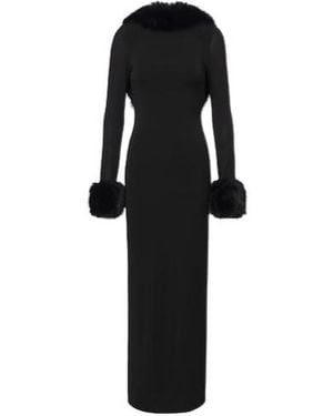 Nina Ricci Open-Back Jersey Gown - Black