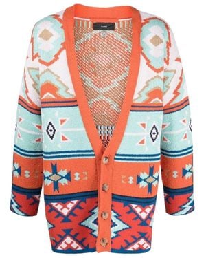 Alanui Desert Road Jacquard Cardigan - White