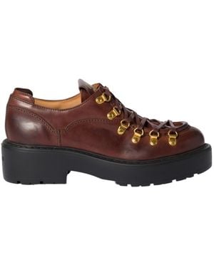 Miu Miu Leather Loafers - Brown