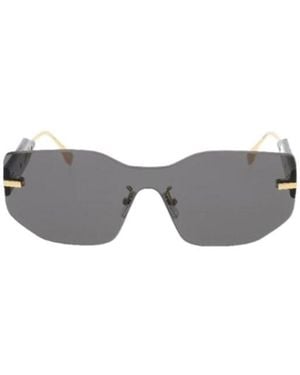 Fendi Eyewear Shield Frame Sunglasses - Gray