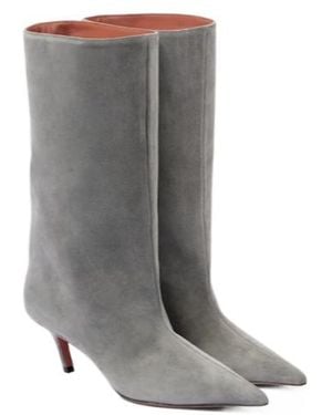AMINA MUADDI Suede Boots - Grey