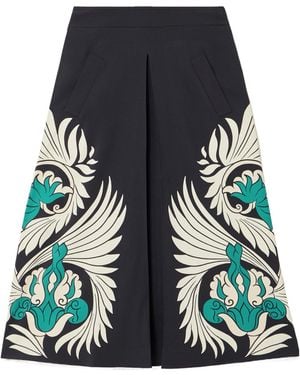 La DoubleJ Santa Monica Graphic-Print Midi Skirt - Blue