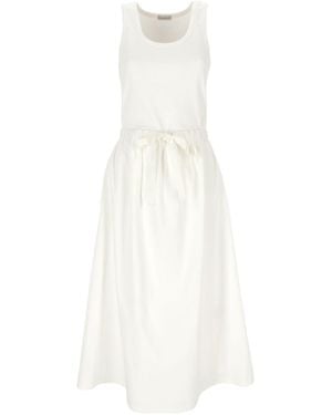 Moncler Paneled Sleeveless Dress - White