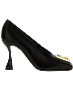 Balmain Eden Logo Plaque Pumps - Black