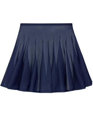 Alaïa Alaïa Fine Knit Skater Skirt - Blue