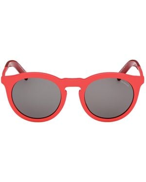 Moncler Eyewear Round Frame Sunglasses - Red