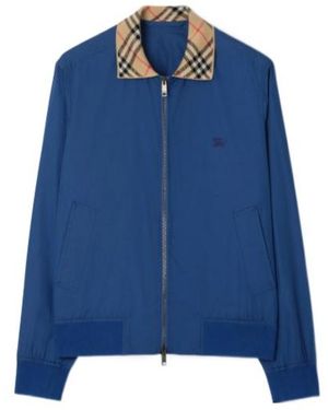 Burberry Gabardine Glenfields Harrington Jacket - Blue
