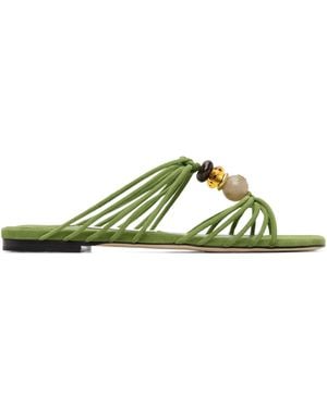 Jimmy Choo Lova Flat Sandals - Green