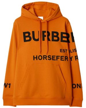 Burberry Horseferry Cotton Hoodie - Orange