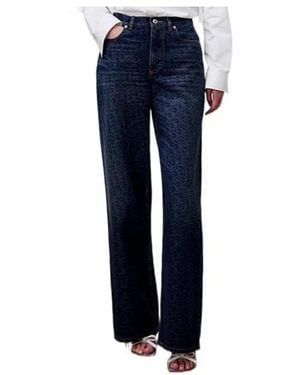 Dior Oblique Flared Jeans - Blue