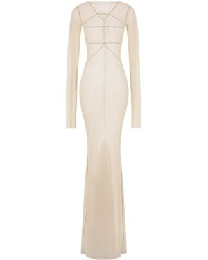 Rick Owens Long-Sleeve Maxi Dress - White