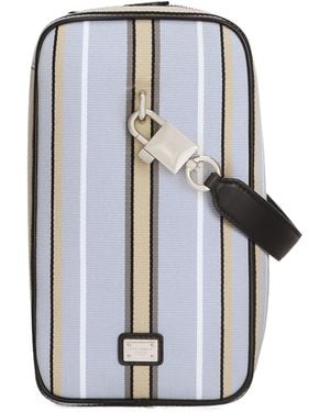 Dolce & Gabbana Lock Jacquard Handbag - Blue