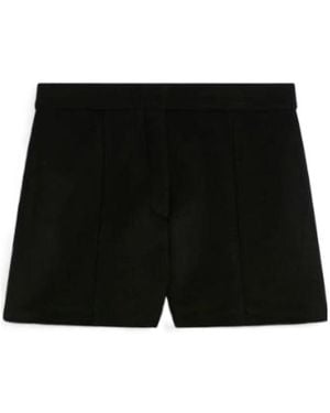 Sportmax Buono Pleated Tailored Shorts - Black