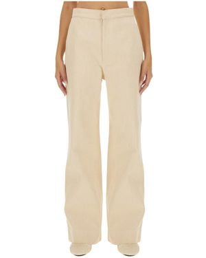 Jil Sander Wide Leg Denim Jeans - Natural