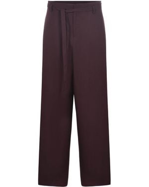 Alysi Belted Wide Leg Pants - Purple
