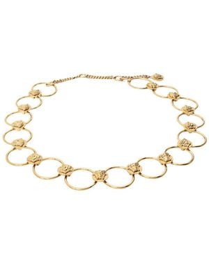 Versace Solid Color Belt - Metallic