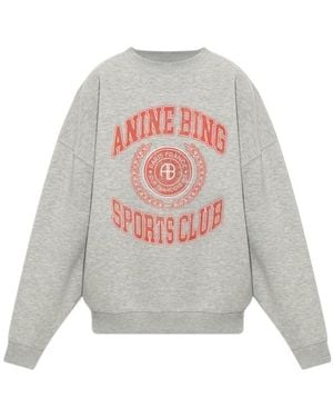 Anine Bing Logo-Print Sweatshirt - White