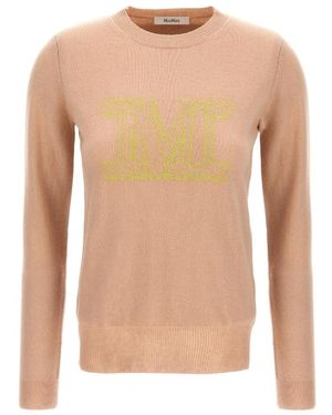 Max Mara Long-Sleeved Round Neck Jumper - Natural