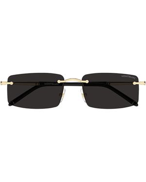 Montblanc Eyewear Rectangular Frame Sunglasses - White
