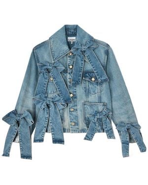 Ganni Light Rigid Denim Jacket - Blue