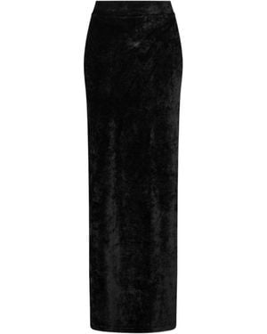 Balenciaga Velvet Maxi Skirt - Black