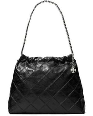 Tory Burch Fleming Hobo Bag - Black