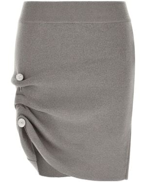 GIUSEPPE DI MORABITO Jewel Pin Skirt - Grey