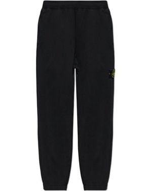 Stone Island Fleece_S.I. Ghost Heavy Cotton Pants - Black