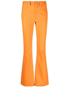 JW Anderson Jw Anderson High-Waisted Leather Bootcut Pants - Orange