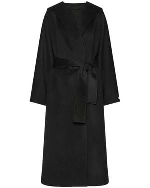 Marella Pure Wool Kimono Coat - Black