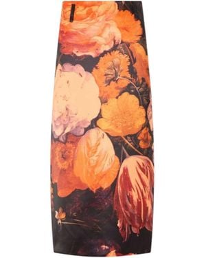 Dries Van Noten Printed Maxi Skirt - Orange