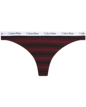 Calvin Klein Wide Waistband Thong - Purple