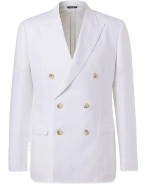 Dolce & Gabbana Linen Blazer - White