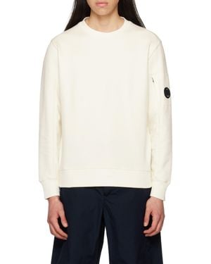 C.P. Company Lens-Detail Knit Jumper - White