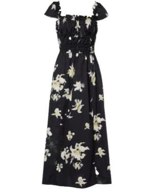 Altuzarra Floral Cotton-Blend Midi Dress - Black