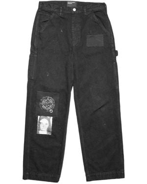 Enfants Riches Deprimes Enfants Riches Déprimés Paint Straight Leg Trousers - Grey