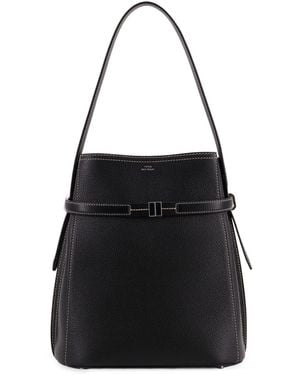 TOTEME Totême Logo Printed Bucket Bag - Black